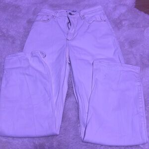 Hollister white jeans curvy ultra high rise dad jeans